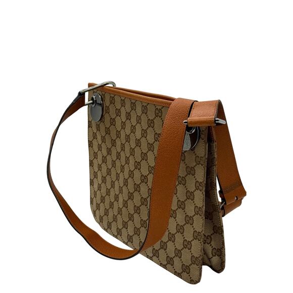 Gucci Monogram Flat Eclipse Messenger Bag*Excellent Condition*Entrupy COA - Picture 6 of 16